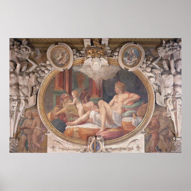 Póster Danae recibe la ducha del oro (Frente)