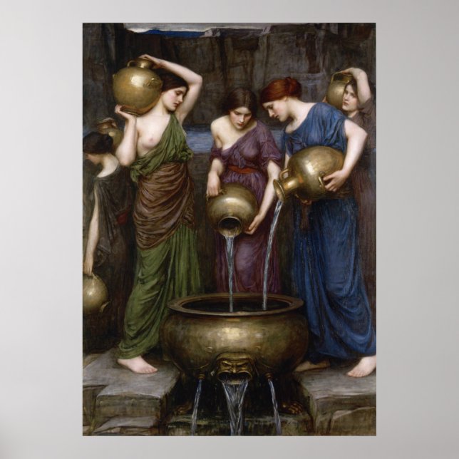 Póster Danaides John William Waterhouse (Frente)