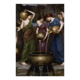Póster Danaides Waterhouse Vintage Art