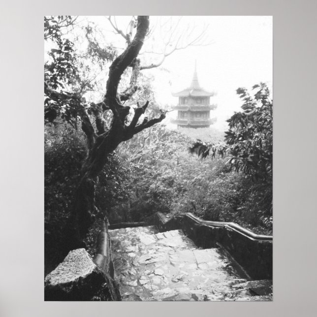 Póster Danang Vietnam, Vista de templo Montaña de Mármol (Frente)