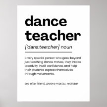 Dance: Apreciación del profesor de danza regalo de