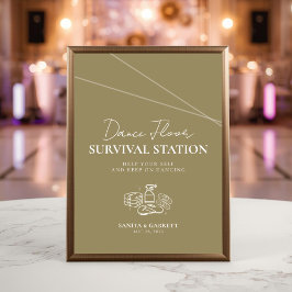 Póster Dance Floor Survival Station Sign