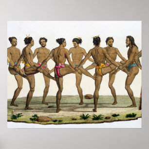 Póster Dance of the Caroline Islanders, plate 22 from 'Le