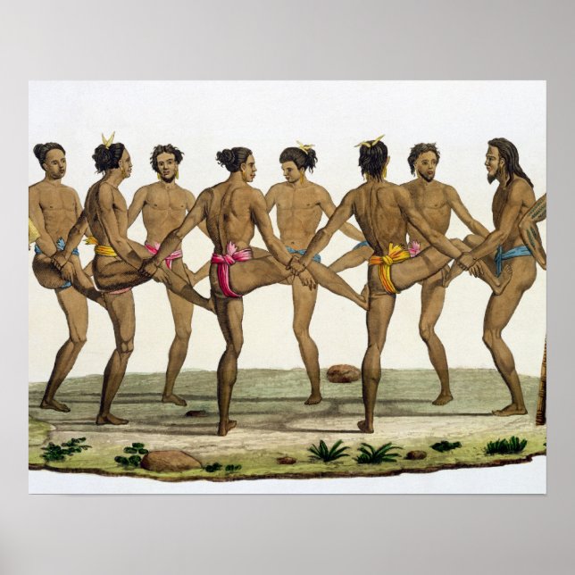 Póster Dance of the Caroline Islanders, plate 22 from 'Le (Frente)