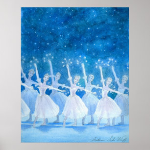 Póster Dance of the Snowflakes Art Print