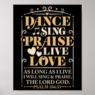 Póster Dance Sing Elogio el amor vivo bailar con hombres