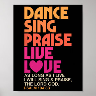 Póster Dance Sing Elogio el amor vivo bailar con hombres