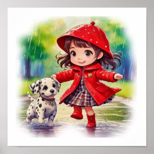 Póster Dancin en la lluvia