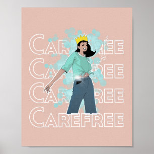 Póster Dancing Carefree Chica