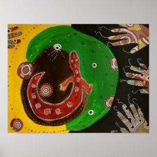 Póster Dancing Gecko