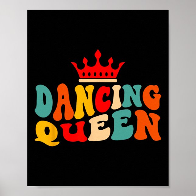 Póster Dancing Queen Retro 70 Disco Lover Wo Tema 70 (Frente)