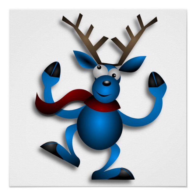 PÓSTER DANCING REINDEER (Anverso)