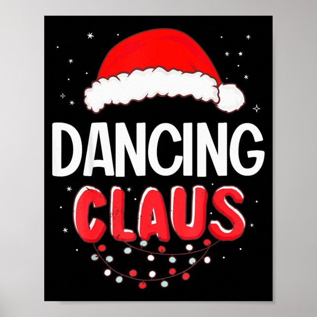 Póster Dancing Santa Claus Christmas Matching Costume  (Frente)