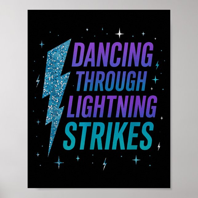 Póster Dancing Through The Lightning Strike Dancer Motiva (Frente)