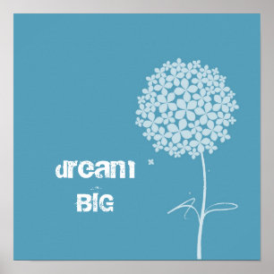 Póster Dandelia blanca simple