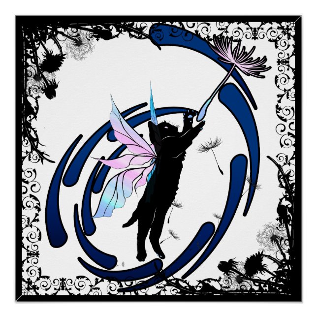 Póster Dandelia de gato cósmico (Anverso)