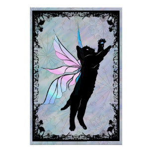 Póster Dandelia de gato cósmico