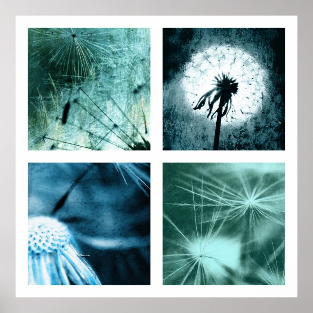 Póster Dandelion Art - Pusteblume Kunst Colage 2012 004 (Frente)