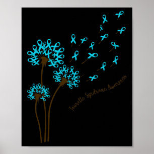 Póster Dandelion Fe Esperanza Amor Conciencia del Síndrom