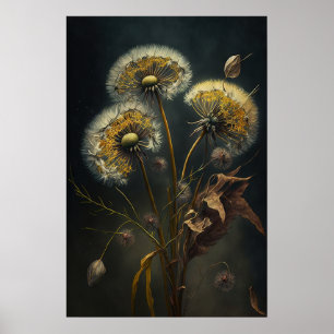 Póster Dandelion Flowers Art Print Poster