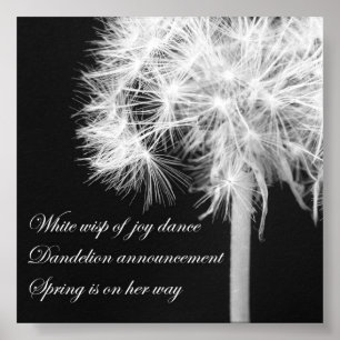 Póster Dandelion Haiku Poster