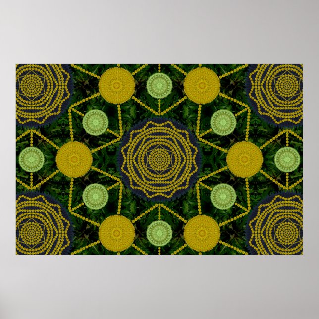 Póster Dandelion Mandala Array (Frente)