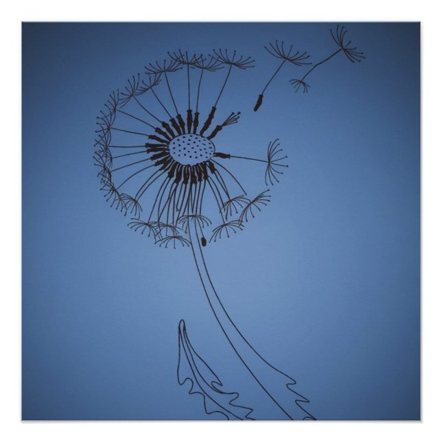 Póster dandelion minimalistic flo (Anverso)