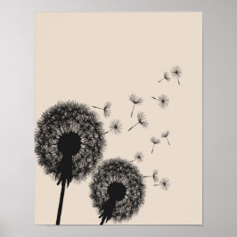 Póster Dandelion Poster, Dandelion Wall Art, Dandelion