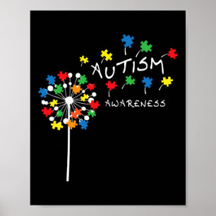 Póster Dandelion Puzzle Piece Guay Autism Awareness Gift