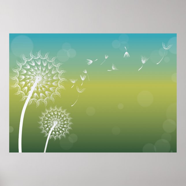 Póster Dandelion Wind Flower (Frente)
