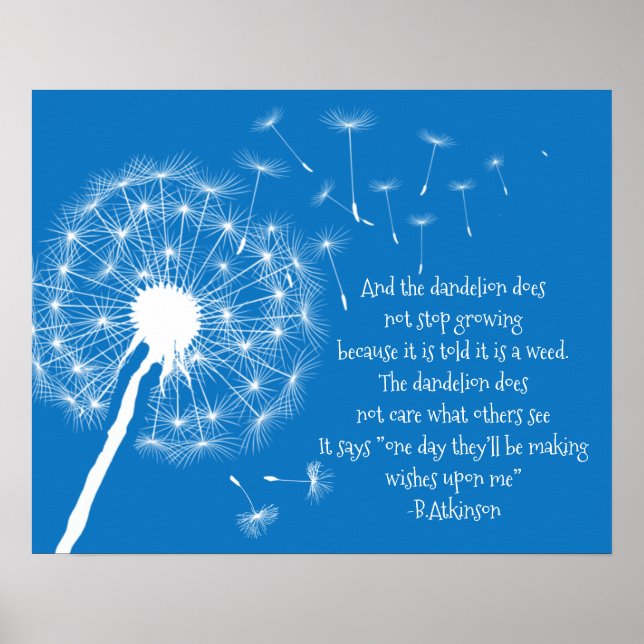 Póster Dandelion Wishes Design Poster (Frente)