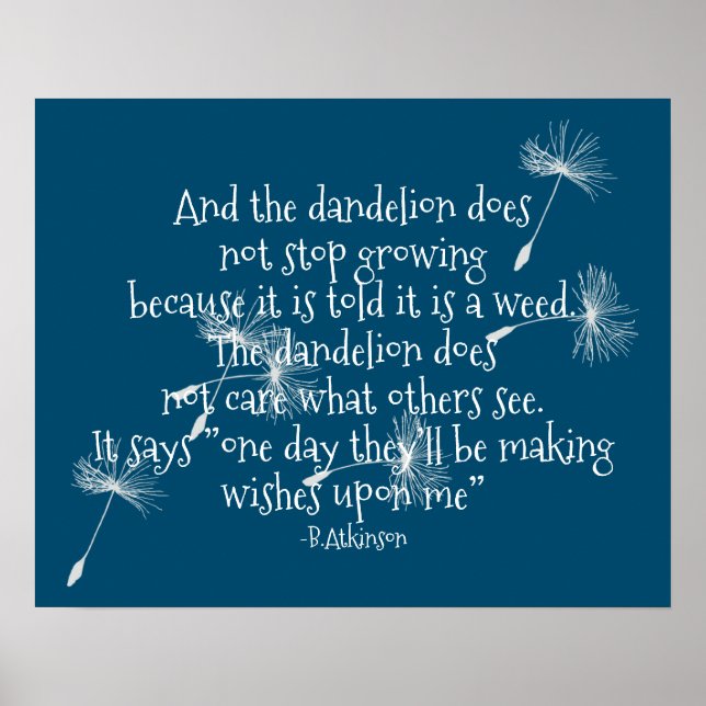 Póster Dandelion Wishes Design Poster (Frente)