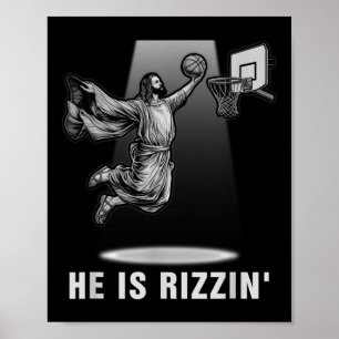 Póster Dando A Jesús Es Rizzin Pascua De Baloncesto Chris
