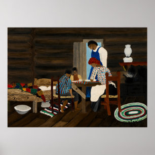 Póster Dando Gracias/Oración Familiar - Horace Pippin