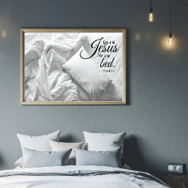 Póster DÁNDOLO A JESÚS Psalm 127 Cita cristiana