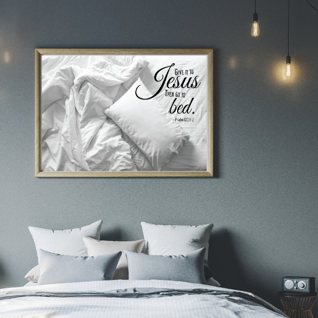 Póster DÁNDOLO A JESÚS Psalm 127 Cita cristiana (Subido por el creador)