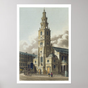 Póster Daneses iglesia, pub de St Clement. por Rudolph