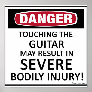 Póster Danger Guitar