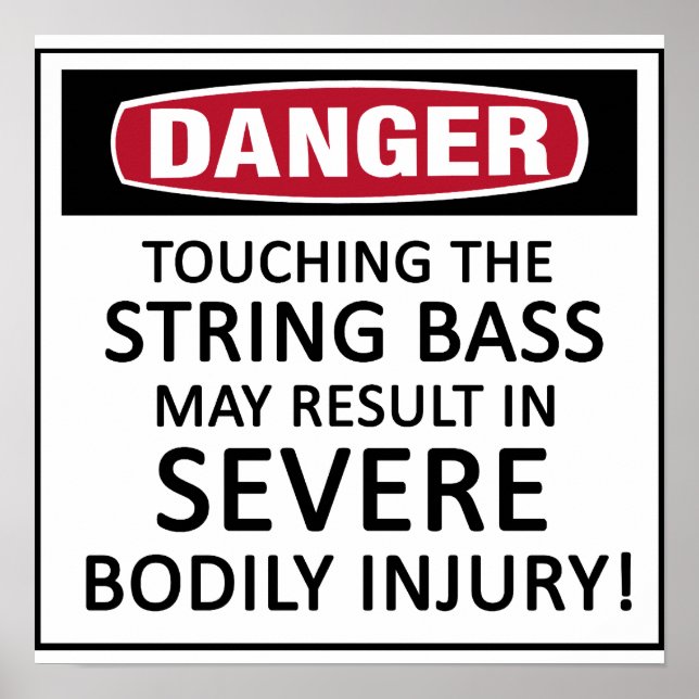 Póster Danger String Bass (Frente)