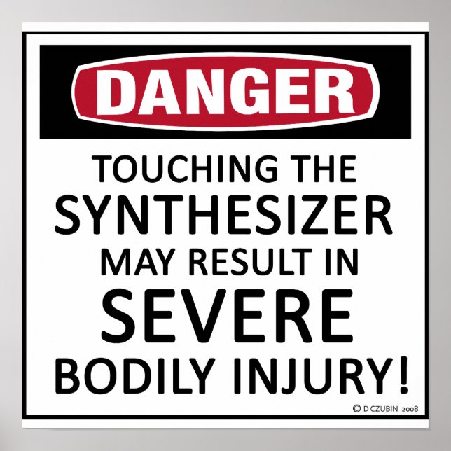 Póster Danger Synthesizer (Frente)