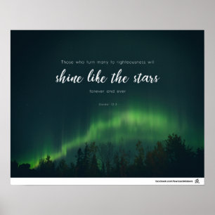 Póster Daniel 12:3 - Brilla como las estrellas