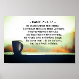 Póster Daniel 2:21-22 Cambia de época y estación