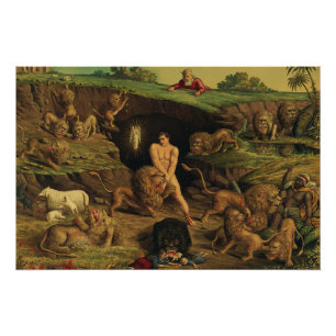 Póster Daniel en el foso de los leones