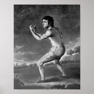 Póster Daniel Mendoza, grabado por Henry Kinsbury, 1789