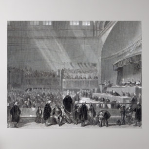 Póster Daniel O'Connell en juicio en 1844