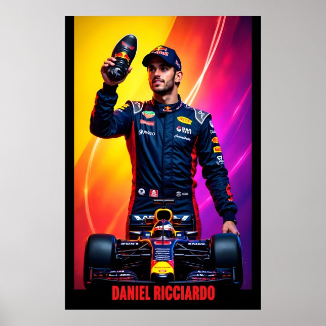 Póster Daniel Ricciardo Formula One Racing Champion (Frente)