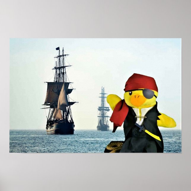 Póster Danny Duck el Pirata. (Frente)