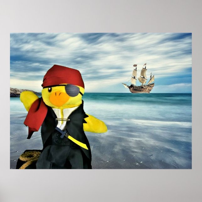 Póster Danny Duck el Pirata. (Frente)