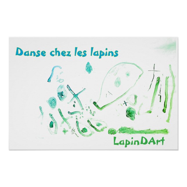 Póster Danse chez les lapins (Anverso)