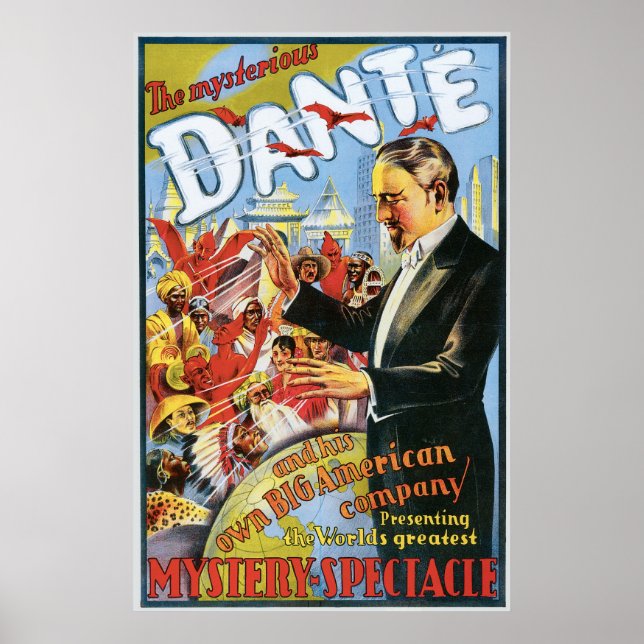 Póster Dante ~ El misterioso acto mágico mago mago mago (Frente)